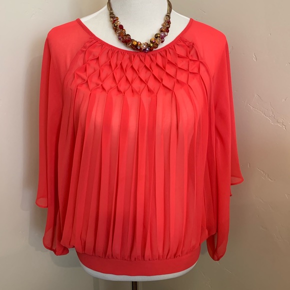 Daniel Rainn Tops - Beautiful Sheer Dolman Sleeve Blouse